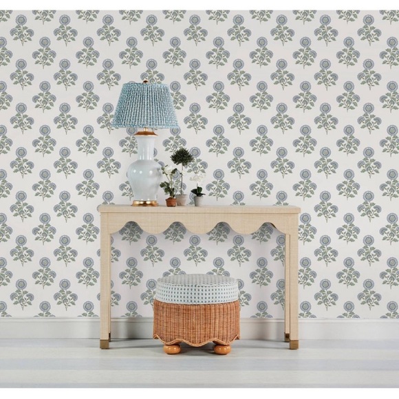 Brewster Flourish Block Print Blue and Green
Multi Peel and Stick 1pc Wallpaper - Picture 3 of 7